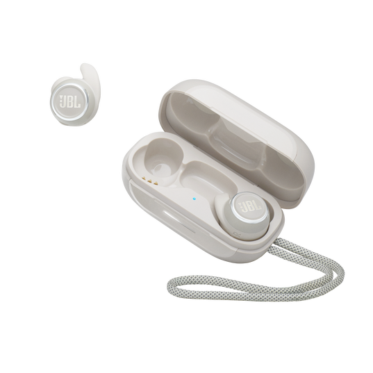 JBL Reflect Mini NC - White - Waterproof true wireless Noise Cancelling sport earbuds - Detailshot 7